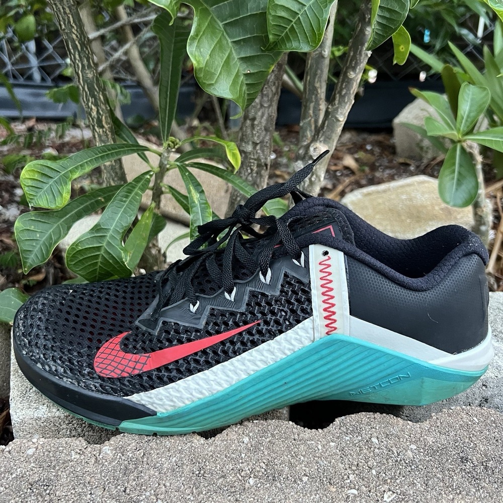 Nike Metcon 6 'Black Light Blue Fury Light Bone' Men's Size 9 [CK9388-070] - Picture 2 of 9